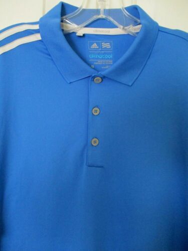 sombra Intacto fondo de pantalla adidas ClimaCool Mens S/S Blue Golf Polo Shirt NWOT - Size Large | eBay