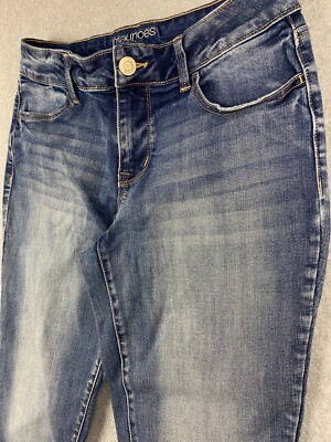 Maurices Women's Size M Long w30 Blue Denim Mid-Rise Skinny Leg Jeans - Main Image
