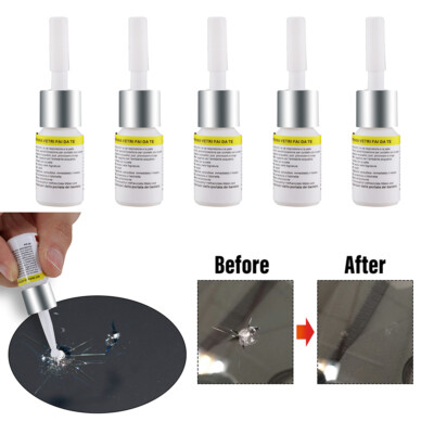 5x Auto Glass Nano Repair Fluid Car Windshield Resin Crack Tool Kit Crack