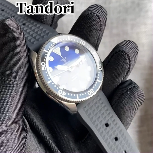 Tandorio Meteorite Pattern Dial 20ATM Brushed NH35 Mechanical Men Watch Luminous - Video 1 of 1