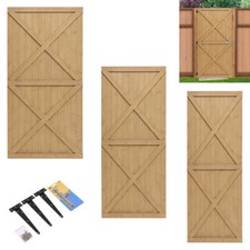 Large Wooden Garden Gate Solid Pine Wood Door Pedestrian Gate with Fitting Kits