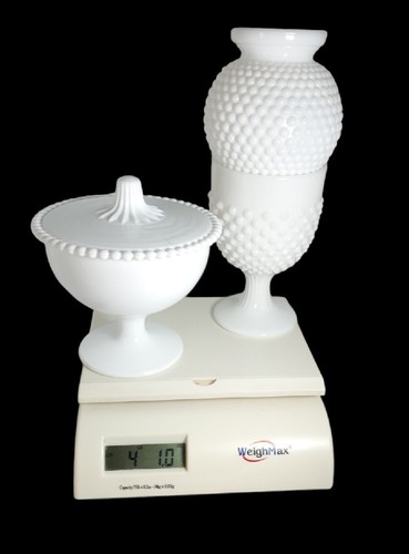 White Milk Glass Lot (3 Pcs) Planter, Vase, Candy Dish W/Lid - AS IS - READ! - Picture 4 of 6