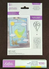 Crafters Companion Gemini Iris Folding Die, Template & Paper Set Hot Air Balloon