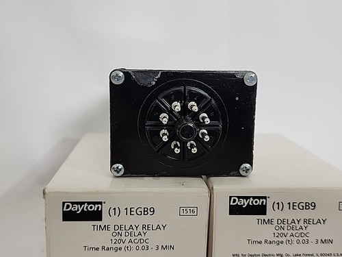 DAYTON 1EGB9 Single Function Time Delay Relay: Socket Mounted, 120V AC/DC - Picture 3 of 5