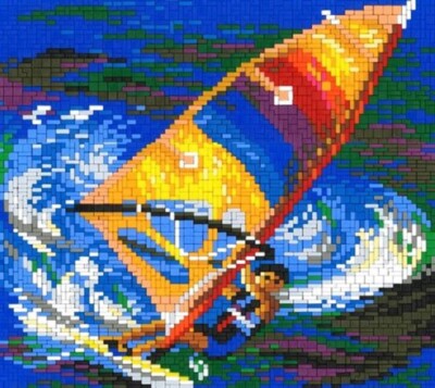 Mini Stecksystem Windsurfer ca. 4.900 Teile mit XXL-Steckvorlage Nr. 42230