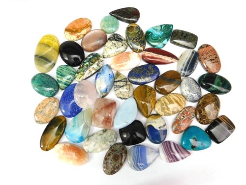 Natural Mix Cabochon Jasper Dendrite Cobra cabochon,,Loose Gemstone 71542 - Picture 6 of 11