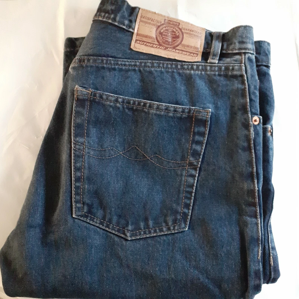 Vintage C A Jingler Jeans Blue denim Mens 33 34 with Button Fly