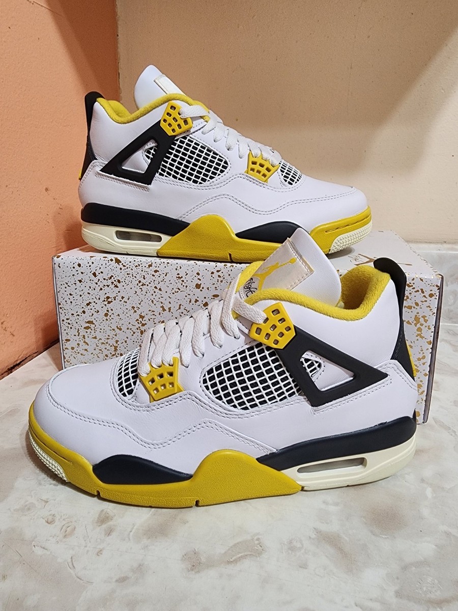 Women's Size 7 Nike Air Jordan 4 Retro Vivid Sulfur Yellow OG