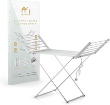Electric Heated Clothes Dryer Airer - 11.5m Drying Space, Foldable