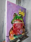 Original Abstract Frog Painting Canvas Neo Expressionist Fine Art Decor 11x14 — photo 7