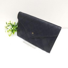 CHANEL Bicolor compact wallet leather Coco mark
