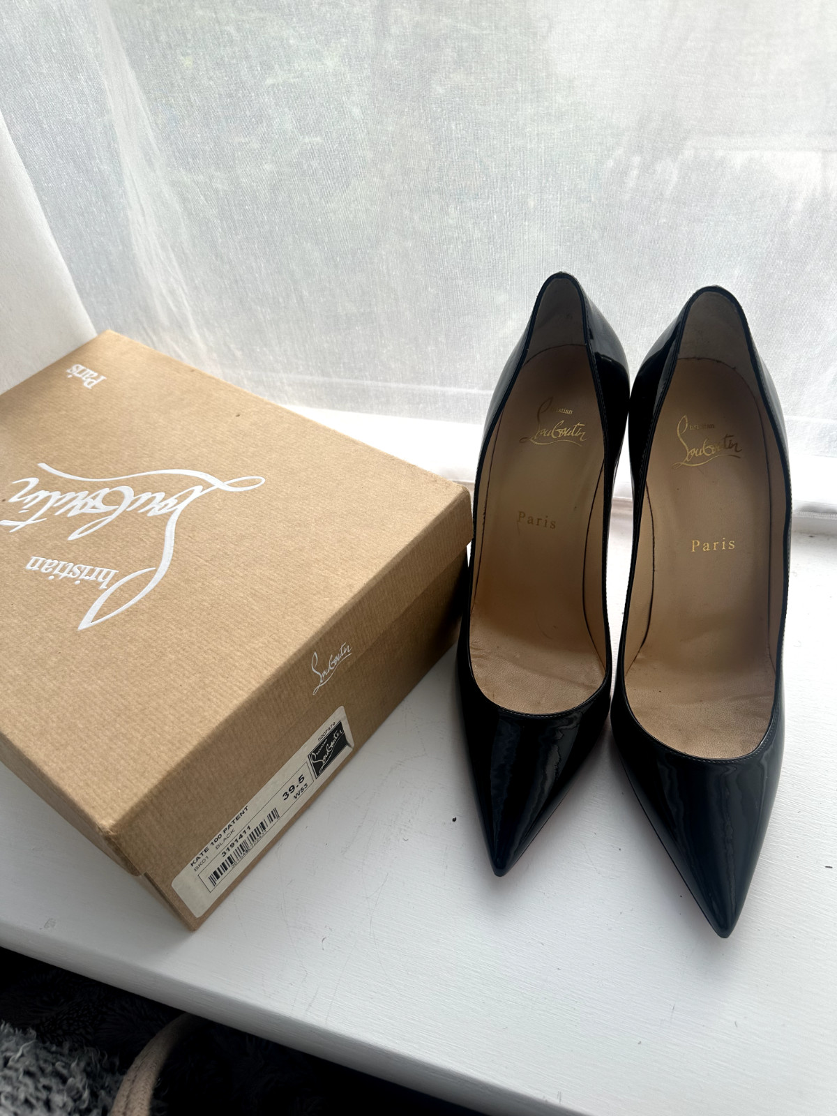 Christian Louboutin So Kate 100 Patent UK Size 6.5 | EU 39.5 Black - Worn once
