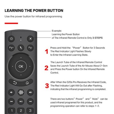BT Remote Control Voice IR Learning Backlight Wireless Mouse Remote For TV SET