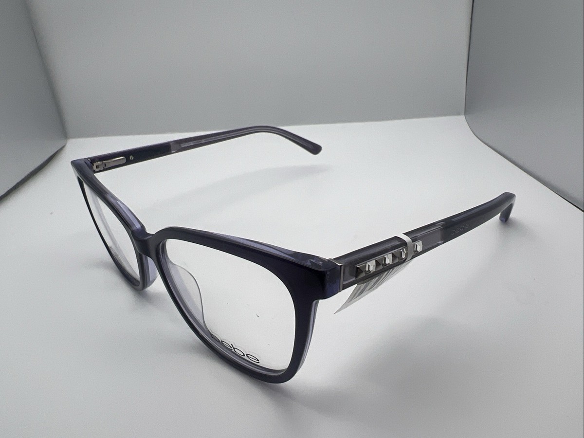 Bebe Eyeglasses Frames BB5169 500 PLUM Purple Swarovski Crystals