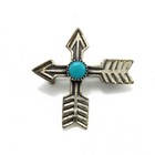 Signed Southwest Sterling Turquoise Fred Harvey Era Cuff Pin Lot of 5 #S5620-5 — photo 8
