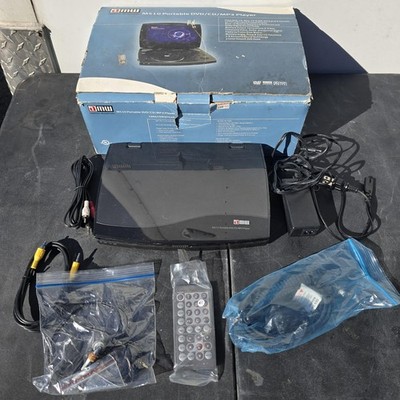 AMW M510 Portable DVD CD MP3 Player 10'' TFT LCD Screen Black W/ Remote Cables