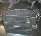 Madden NYC Black Nylon Fanny Pack Zip Closure 2 Pockets Adjustable Strap