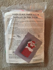Needlecraft Ala Mode N-67101 SANTA CLAUS TISSUE COVER New In Sealed Package