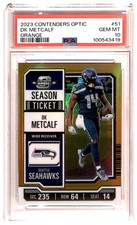 2022 Contenders Optic Orange Prizm 22/50 DK Metcalf PSA 10 JW1