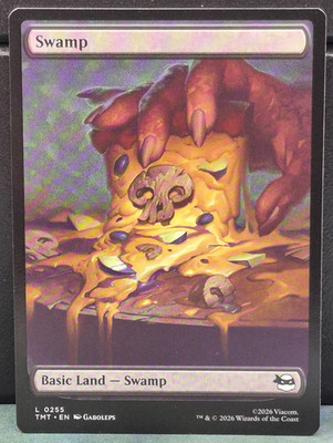 Swamp 255 Pizza Land Full Art TMNT Teenage Mutant Ninja Turtles MTG NM Magic