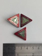 Vintage Cycling Proficiency Enamel Pin Badges Lot Of 3