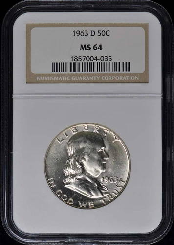 1963-D Franklin Half Dollar 50C NGC MS64