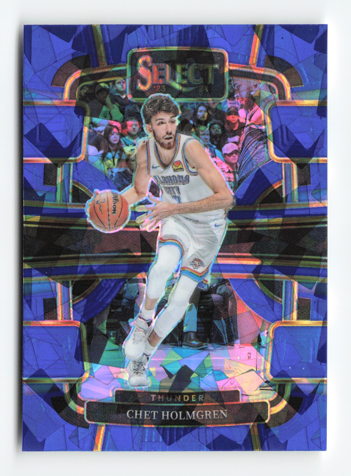 2023-24 Panini Select #41 Chet Holmgren Blue Cracked Ice Prizms
