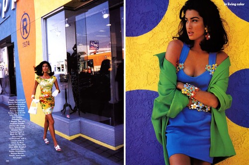 1991 Demarchelier Karen Mulder Yasmeen Ghauri Niki 16-page MAGAZINE EDITORIAL - Picture 4 of 8