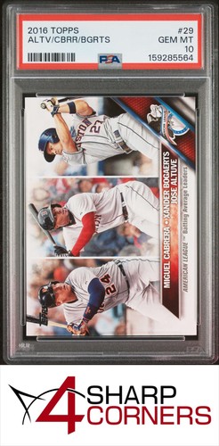2016 TOPPS #29 JOSE ALTUVE-XANDER BOGAERTS-MIGUEL CABRERA PSA 10