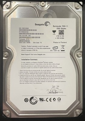 Seagate Barracuda  1,5TB,Intern,7200RPM