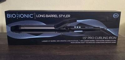 Bio Ionic Long Barrel Styler, 1.5'' Curling Iron w/ Moisture Heat Technology