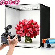 16"x16" LED Photo Studio Light Box Portable Folding Photography Shooting Tent