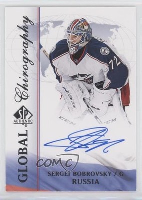 2015-16 SP Authentic Global Chirography Sergei Bobrovsky #RUS-SB Auto 0ll