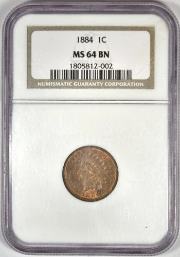 1884 INDIAN HEAD CENT ~ NGC MS64 BN (INV#1)