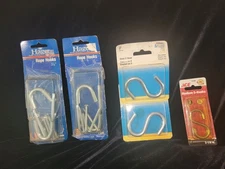 Lot Of Assorted Steel Rope Hooks, S Hooks