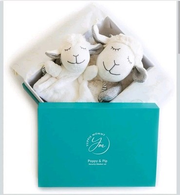 Yuppie Mommy Lovey Lamb Poppy Security Blanket Sheep Plush Baby Toy NEW