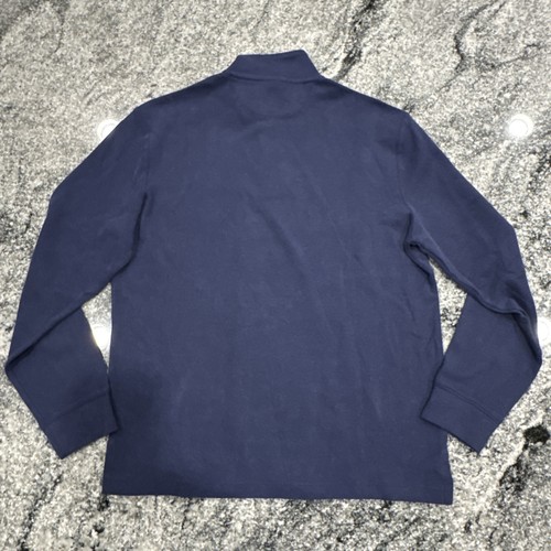 Polo Ralph Lauren maglione uomo grande nero quarto zip 1/4 carne pony estate costina - Foto 11 di 12