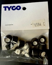 12x TYCO / Mattel Rear Wheel Tire 440 Magnum 440-X2 6 Sets Rubber Tire - NOS