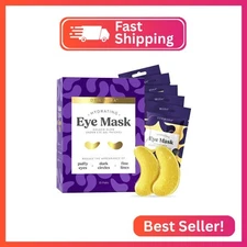 DERMORA Golden Glow Under Eye Patches | Rejuvenating Treatment | Dark Circles, P