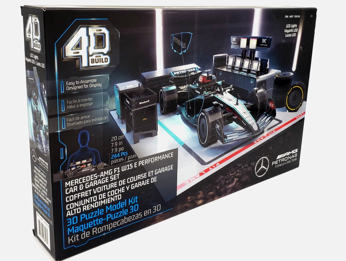 1/20 W15 メルセデス　3Dプリントキット 4D BUILD Mercedes-AMG F1 W15 E Performance Car & Garage Set 3D