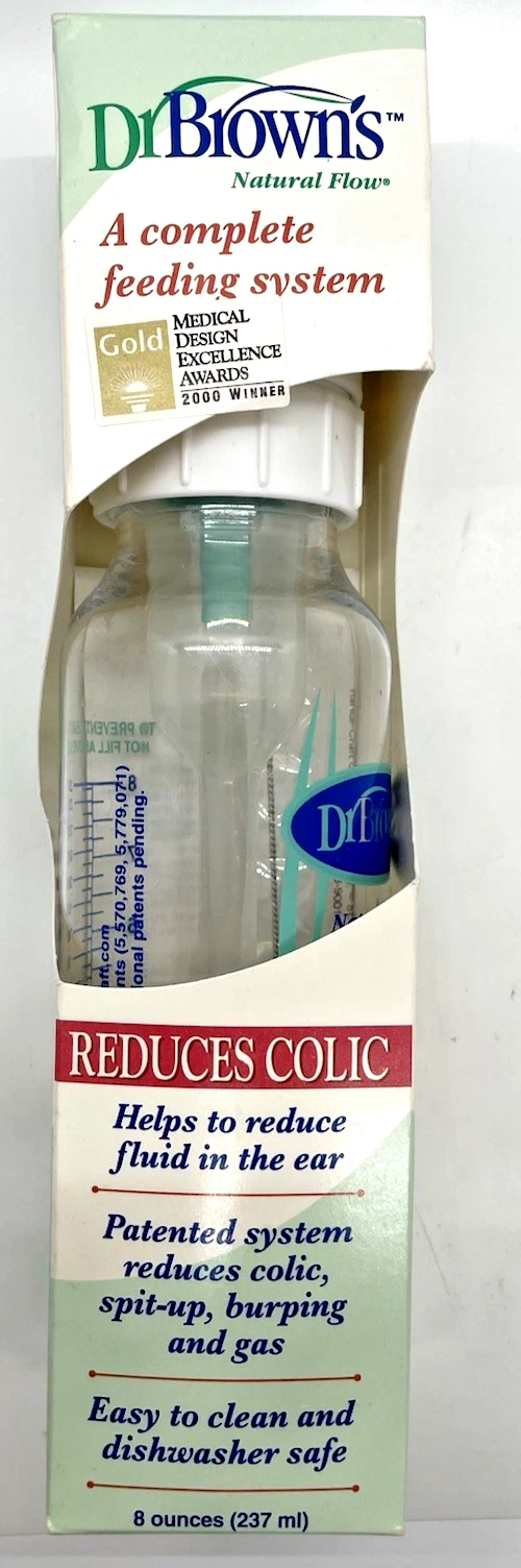 Baby Bottle Dr. Brown's Natural Flow Complete Feeding System Vent Cover VTG 1999