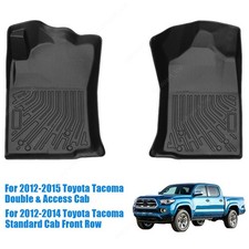 First-row Floor Mats Liners Fits 2012-2015 Toyota Tacoma Tpe All-weather Black