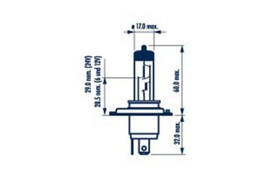 NARVA Glühlampe Nebelscheinwerfer Range Power Blue + 98504 12V 60/55W P43t-38