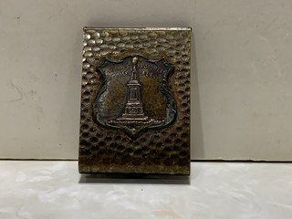 Vintage Brass Match Pack Case Semmes Monument Mobile Ala . Vesta Match Safe ?
