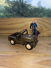 Vintage Tonka Metal Army Jeep w/tonka figure 1960  s.