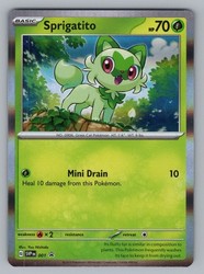 Sprigatito SVP 001 Scarlet & Violet Black Star Promo Holo