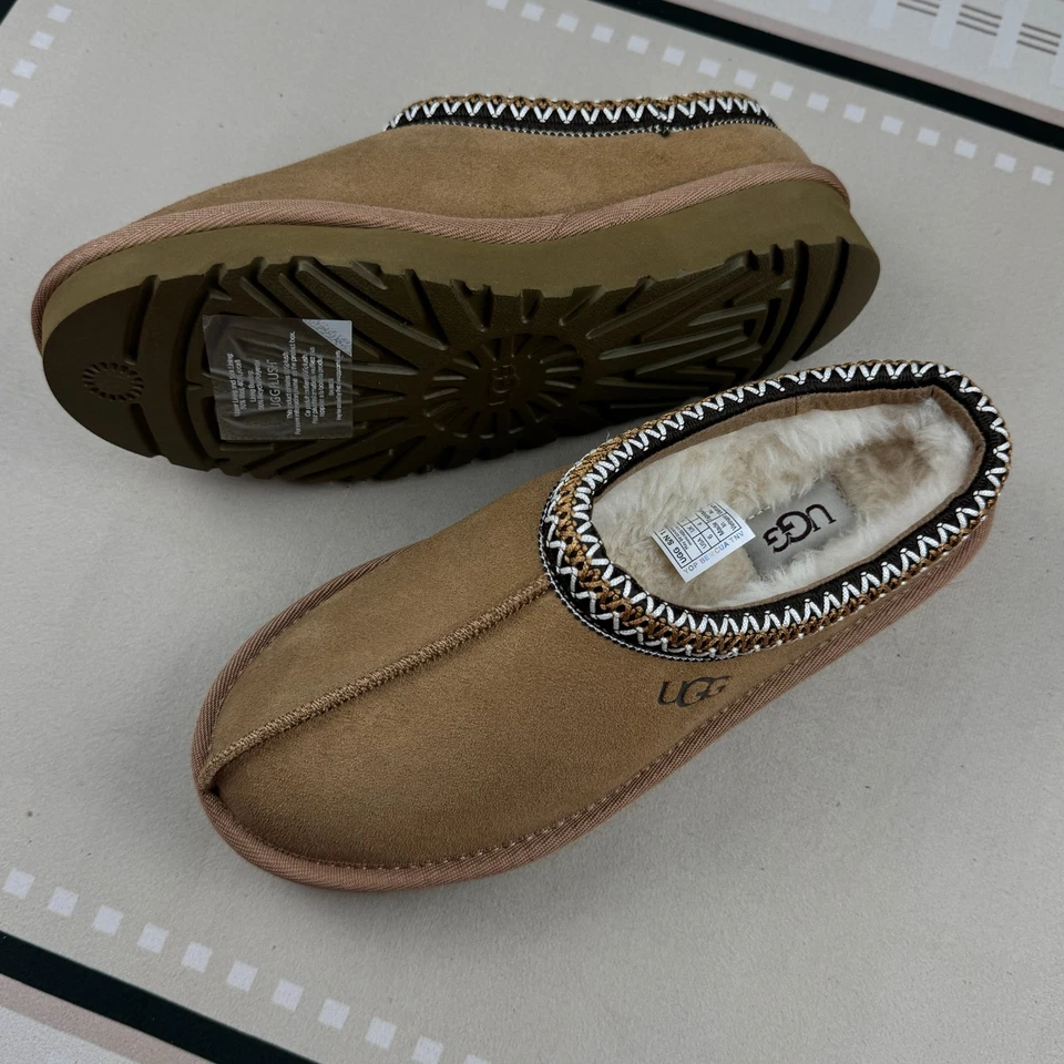 Zapatillas para mujer UGG Tasman II piel de oveja castaño trenzada gamuza superior seleccionar talla Foto 2 de 4