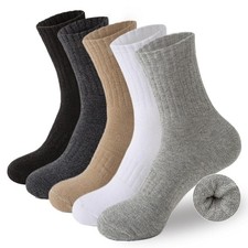 5 Pairs Wool Hiking Socks for Women Warm Winter Thermal Thick Cushioned Cozy ...