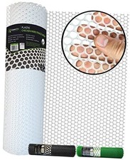 Upgraded Plastic Chicken Wire Fence Mesh - 15.7IN x 10FT- White