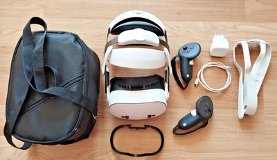 Meta Quest 3 S 128 GB Top Zustand . Elite Headstrap+Controller Cover Griffe 